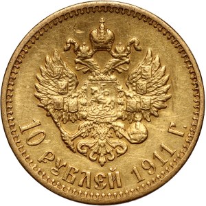 Russie, Nicolas II, 10 roubles 1911 (ЭБ), Saint-Pétersbourg