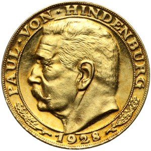 Germany, Weimar Republic, gold medal from 1928, Paul von Hindenburg