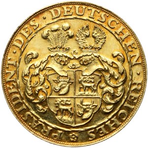 Germany, Weimar Republic, gold medal from 1928, Paul von Hindenburg