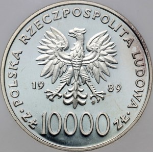 People's Republic of Poland, 10000 zloty 1989, John Paul II