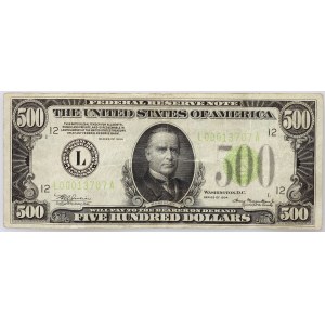 United States of America, 500 Dollars 1934 L, San Francisco