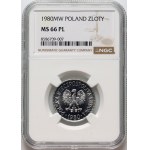 People's Republic of Poland, 1 zloty 1980, Prooflike