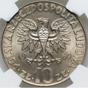 People's Republic of Poland, 10 zlotys 1969, Nicolaus Copernicus