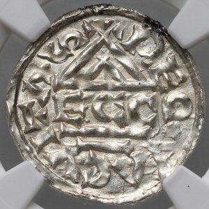 Germany, Bayern, Heinrich II der Zänker 985-995, Denar, Regensburg, mintmaster ECCO