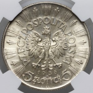 II RP, 5 zlotych 1936, Warsaw, Józef Piłsudski