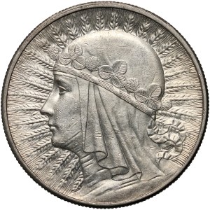 II RP, 10 złotych 1932, Londyn, Głowa Kobiety