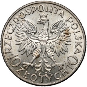 II RP, 10 złotych 1932, Londyn, Głowa Kobiety
