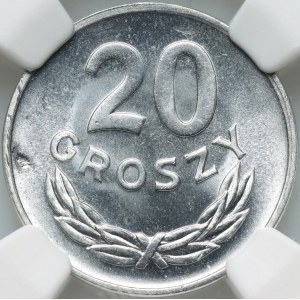 PRL, 20 groszy 1949, aluminium, DESTRUKT