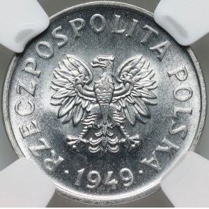 PRL, 20 groszy 1949, aluminium, DESTRUKT