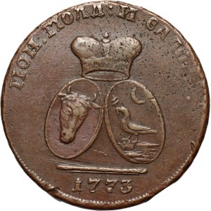Russia, Moldova, Catherine II, 2 Para = 3 Kopecks 1773, Sadhora