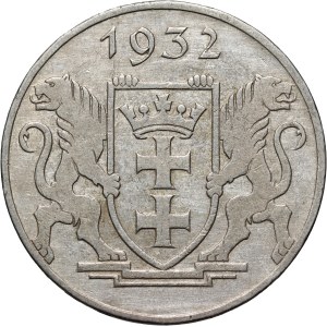 Wolne Miasto Gdańsk, 5 guldenów 1932, Berlin, Żuraw