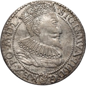 Sigismondo III Vasa, sei penny 1596, Malbork