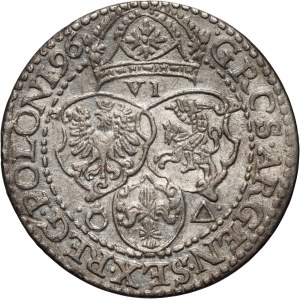 Sigismondo III Vasa, sei penny 1596, Malbork