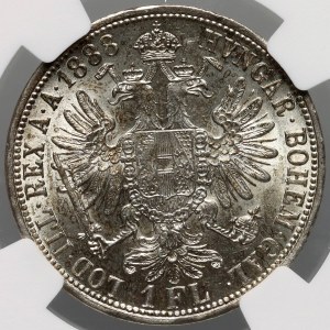 Austria, Franz Joseph I, Florin 1888, Vienna