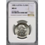 Austria, Franz Joseph I, Florin 1888, Vienna