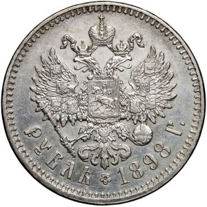 Russie, Nicolas II, rouble 1898 (**), Bruxelles