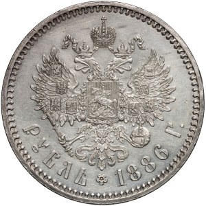 Russie, Alexandre III, rouble 1886 (АГ), Saint-Pétersbourg
