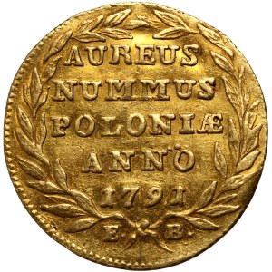 Stanislaw August Poniatowski, ducat 1791 EB, Warsaw