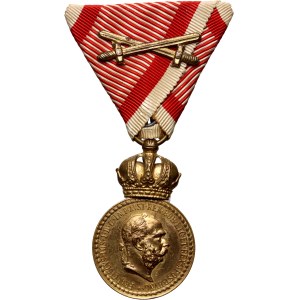 Austria-Ungheria, medaglia di bronzo Signum Laudis dell'epoca dell'imperatore Francesco Giuseppe