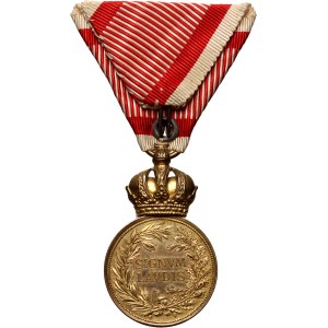 Austria-Ungheria, medaglia di bronzo Signum Laudis dell'epoca dell'imperatore Francesco Giuseppe