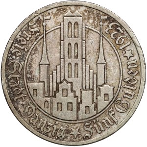 Free City of Danzig, 5 guilders 1923, Utrecht, Church of the Virgin Mary