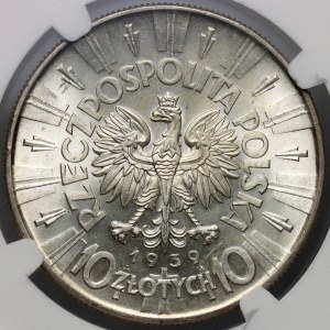 II RP, 10 zlotych 1939, Warsaw, Jozef Pilsudski