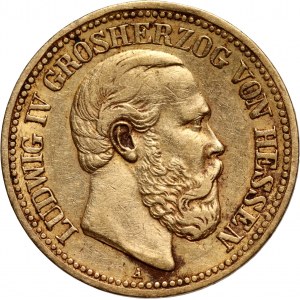 Německo, Hesensko-Darmstadt, Ludwig IV, 10 marek 1890 A, Berlin