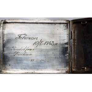 PSZnZ, Tehran, engraved cigarette case with floral ornament and birds