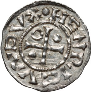 Germany, Bayern, Heinrich IV 1002-1009, Denar, Regensburg, mintmaster ECCO