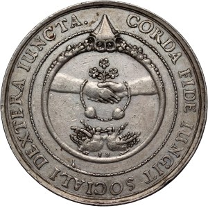 Slesia, XVII secolo, medaglia nuziale, Wrocław