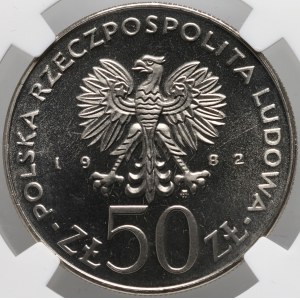People's Republic of Poland, 50 zloty 1982, Boleslaw III the Wrymouth, PRÓBA, nickel