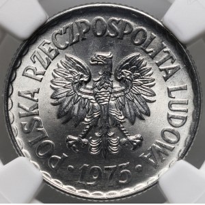 PRL, 1 zloty 1975, senza segno di zecca