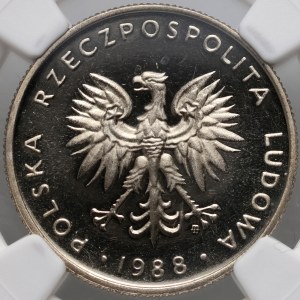 PRL, 10 zlotych 1988, Warsaw, mirror stamp (Proof)