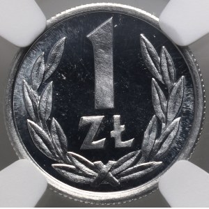 PRL, 1 zloty 1989, Warsaw, mirror stamp (Proof)