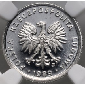 PRL, 1 zloty 1989, Warsaw, mirror stamp (Proof)