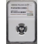 PRL, 1 zloty 1989, Warsaw, mirror stamp (Proof)