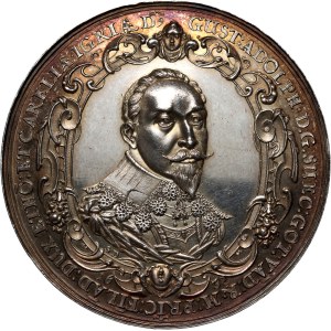 Gustav II Adolf, medal from 1632, Victories in Thirty Years' War, by Sebastian Dadler
