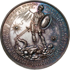 Gustav II Adolf, medal from 1632, Victories in Thirty Years' War, by Sebastian Dadler