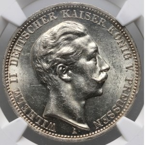 Germany, Prussia, Wilhelm II, 3 Mark 1910 A, Berlin