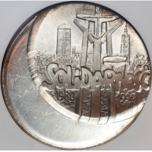 Third Republic, 100000 zloty 1990, Solidarity, Type B, DESTRUKT