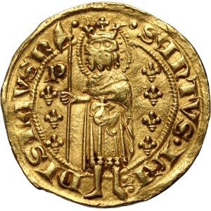 Louis I of Hungary 1342-1382, goldgulden, Buda