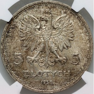 II RP, 5 Zloty 1928, Warschau, Nike