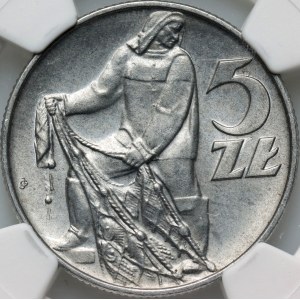 PRL, 5 zlotych 1971, Rybak