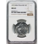 PRL, 5 zlotych 1971, Rybak