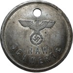 Identification badge of a prisoner of the forced labor sub-camp KL Schwerte