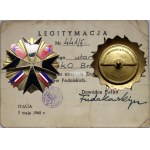 PSZnZ, badge of the 12th Podolski Cavalry Regiment together with an ID card - Wodejko