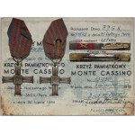 PSZnZ, Monte Cassino Cross with ID card - Wodejko