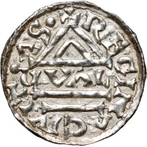 Germany, Bayern, Heinrich II der Zänker 985-995, Denar, Regensburg, mintmaster GVAL