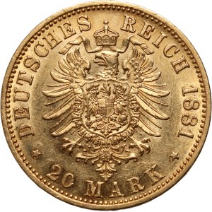 Nemecko, Reuss, Henry XIV, 20 mariek 1881 A, Berlín