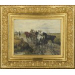 Jan CHEŁMIŃSKI (1851-1925), On the muddy road, 1885